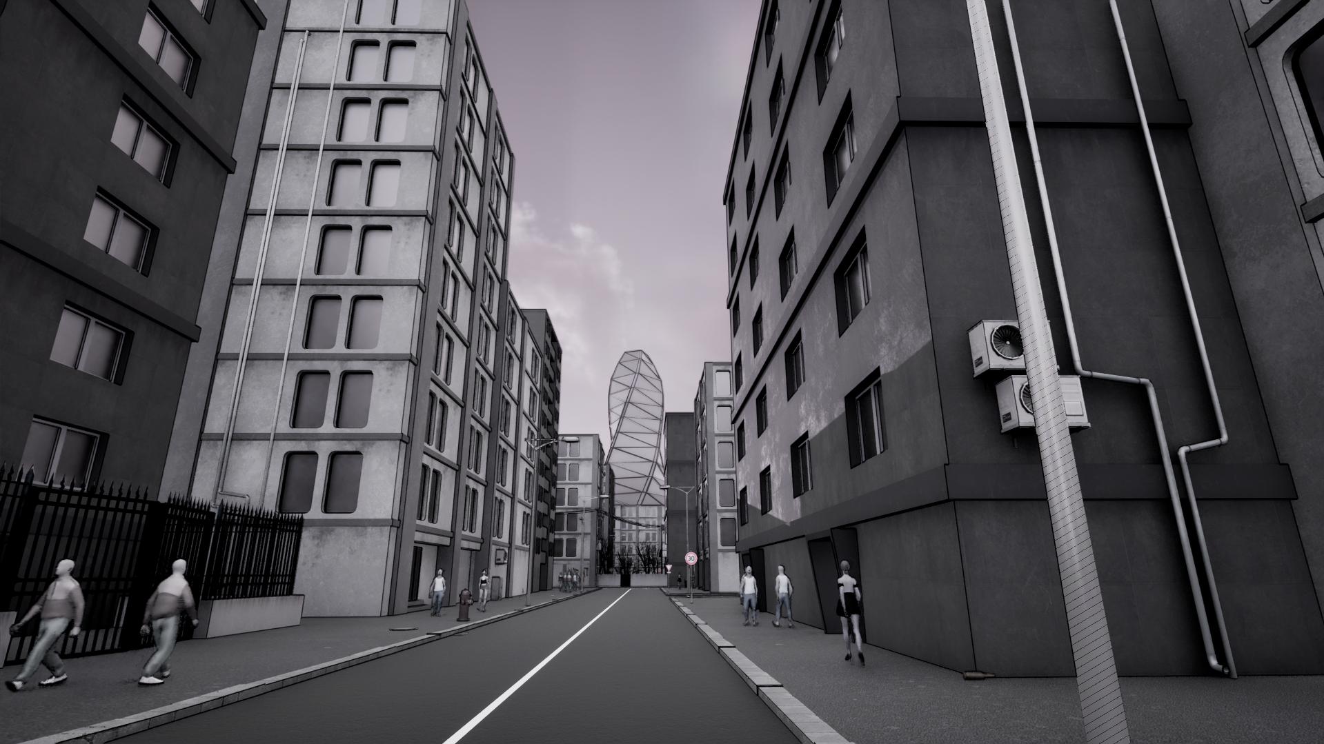 BBS (Big Badger Street), image du jeu (ville), copyright